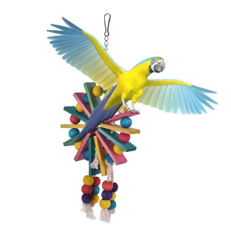 Wood Toys Birds Vogel Chew Bite Pet Cage Decoration Pendant Parrot Wick HDG