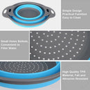 Collapsible Colander, Set Of 3 Round Silicone Sink Kitchen Strainer Set Fol