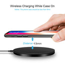 Qi Wireless Charger 3.0 10W Fast Wireless Charging USB Charger Pad Dock Metal