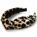5X(Leopard Twist Knot Pattern Headband Sweet Chiffon Print Hair Band Fashi G4C1)