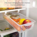 Fridge Organizer Drawer, Refrigerator Pull-Out Bin Adjustable, Installs Und