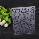 Two Hearts Pattern Plastic Scrapbook Embossing DIY Craft Template Stamp  A