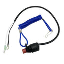 Boat Outboard Emergency Stop Kill Switch & Coiled Lanyard for Yamaha Universal