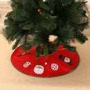 60cm Christmas Tree Apron Non-woven Xmas Tree Skirt Carpet Party Ornaments A