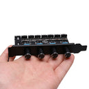 PC 8 Channels Fan Hub 4 Knob Cooling Fan Speed Controller for CPU Case D  Y5A6