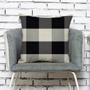 Linen Lattice Double Sided Print Pillowcase Soft Sofa Throw Pillow Case (5)