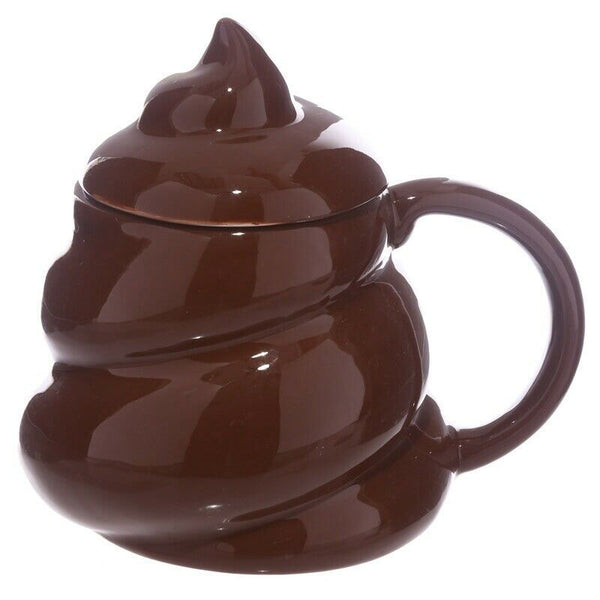 Funny Poop Ceramic Mug Cartoon Smile Coffee Milk Mug Porcelain Water Cup Wi J4A4