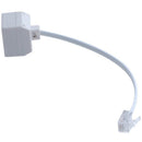 RJ11 6P4C phone splitter 1 male 2 female - white