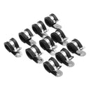 10 Pieces 1/2" Dia P Tube Clips Hose Pipe Clamp P Type Marine Grade 13x36mm
