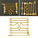 2 Sets 16pcs Industrial Piercing Barbell Ear Bar Earring 14G Lady Jewelry