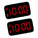 2x Home LED Digital Alarm Clock - USB/Battery Powered, Large Night Light, Alarm,