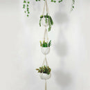 5 Pack Macrame Plant Hanger and 5 Pcs Hooks Indoor Outdoor Hanging Plant Ho