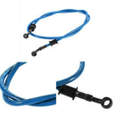 50cm Motorcycle Braided Stainless Steel Brake Clutch Oil Hoses Line Pipe Blue