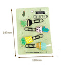 Cute Cactus Paper Clip Cartoon Pineapple Bookmark Creative Stationery Clips Q6M1