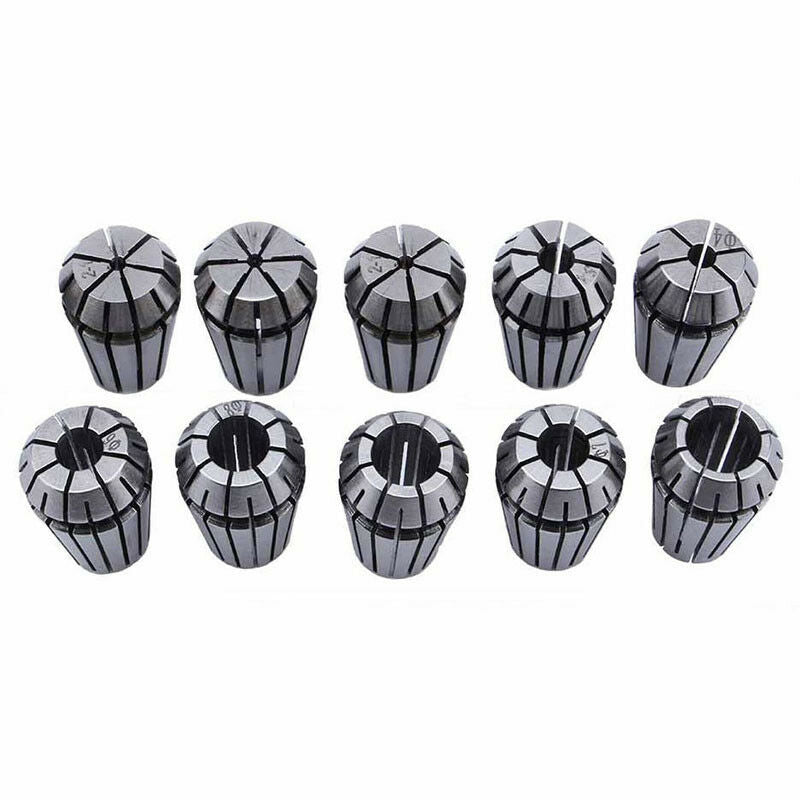 10Pcs/Set Ultra Precision ER16 1-10MM Spring Collet Set For CNC Milling Lathe U5