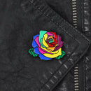 Colorful Rose Flower Pins Badge Rainbow Clothes Bag Brooch Jewelry Gift