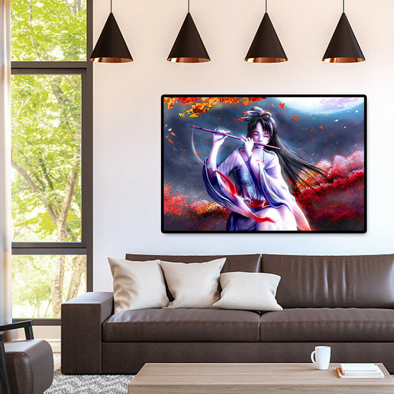 1000pcs DIY Woman Playing Flute Jigsaw Puzzle Toys Room Decoration Picture