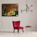 Painting By Numbers Kit DIY River Tree Hand Painted Canvas Oil Art Picture