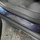 Car Door Sill Plate Protectors- Universal Carbon Fiber Door Sill Scuff Plat