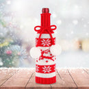Christmas Knitted Red Wine Bottle Cover Bag Elk Snowflake Bottle Bag (01)