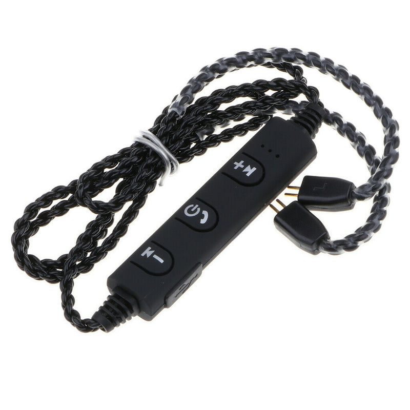 Wireless Bluetooth Cable Upgrade Wire 2 Pin for KZ-ZST/ES3/ED12/ZSR Black