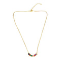 Bohemia Rainbow Cubic Zirconia Circle Geometry Choker Necklace Girlfriend G