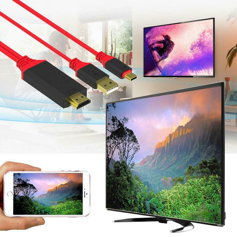 USB3.1 Type-C to HD Multi-media Interface Adapter Cable with USB PowerCable