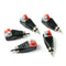 Speaker Wire A/V Cable to Audio Male RCA Converter Adapter Jack Press Plug