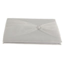 White Rhinestone Embellished Satin Wedding Guest Book Pen and Stand Set Gift