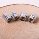 4X Sliver Wheel Tyre Tire Rims Stems Air Valve Dust Cover Cap Car Truck B Dlxd