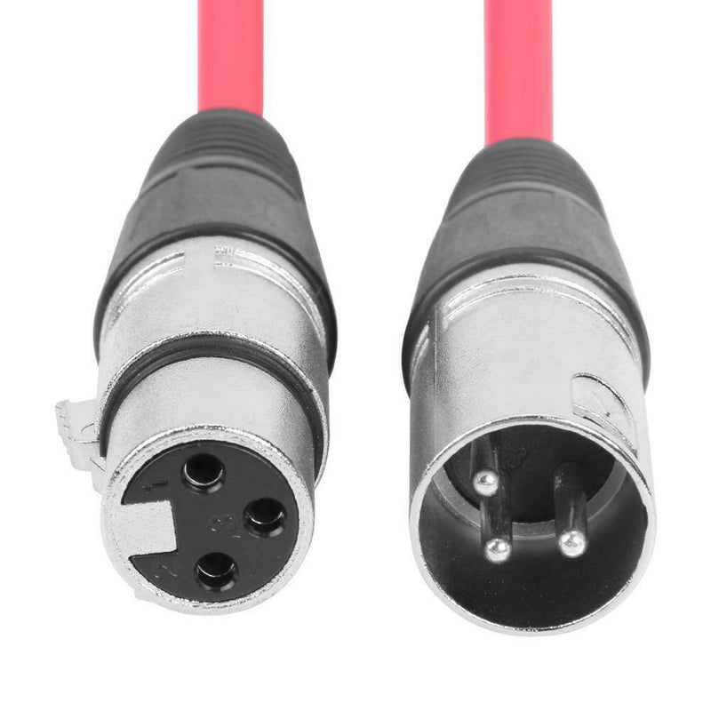 1m XLR 3Pin Cable Male to Female Shielded Microphone Wire Cord (Red) A