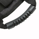 1X Black Motorcycle Passenger Safety Belt Rear Seat Grab Grip Handle Belly Strap