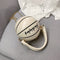 Round Basketball Women Leather Shoulder Messenger Bag Chain Handbag (White)