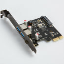 Super Speed PCI-E Express to 3 Port USB 3.0 3.1 Type A/C sata Host Card l_