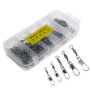 100pcs Stainless Steel Swivels Interlock Snap Fishing Lures Tackle Connector