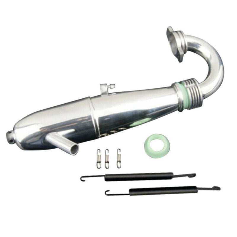 Aluminum Exhaust Pipe Tubing & Header for 1/8 Nitro Gas Engine RC Car Buggy