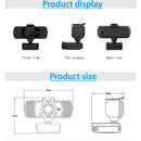 4MP Rotatable USB 2K 1080P Webcam with Mic Web Camera for  Laptop Video Calling