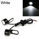 2Pcs 12V Motorcycle Rearview Mirror Decor Eagle Eye 3 LED Conatant Bright Whi Gw