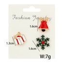 3pcs Christmas Brooch Lot Lapel Pin Xmas Gift Box Crystal Xmas Decorations