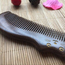 Cartoon Massage 100% Natural Hand Golden Sandalwood Comb Healthy Hair Care