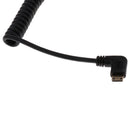 HDMI Male to Right Angle HDMI Male Spiral Coiled Cable 1080p for SLR Camera