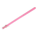 Rhinestone PU Leather Adjustable collar for Dog Cat Pet Pink XS