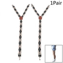 1Pair Shirt Stays Garters Y Shape Military Holder Non-slip Clamps Leg Suspender-