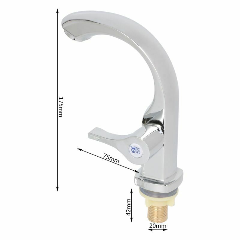 1/2" Kitchen Connect Basin Faucet Deck Mounted Cold Water Tap Chrome Plated