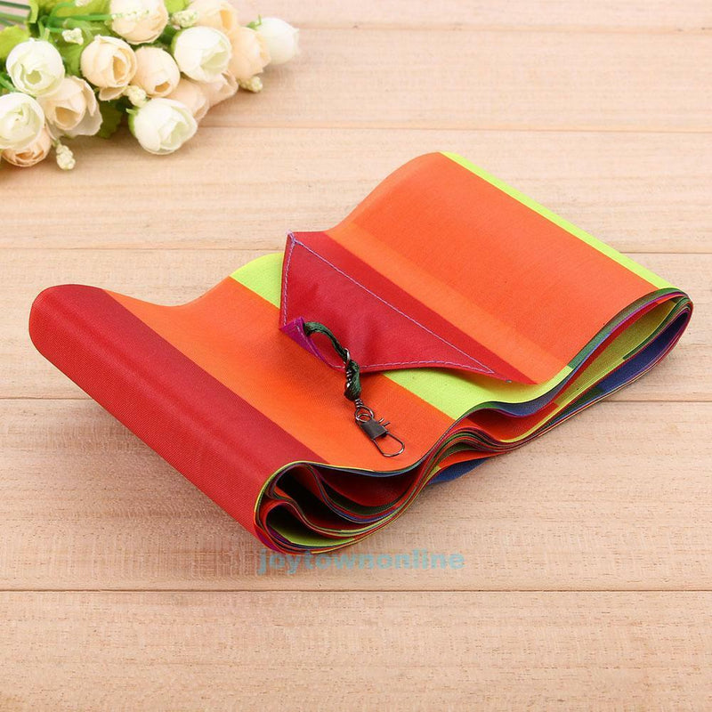 10M/32FT Rainbow Bar Long Sports Kite Tail for Delta Kite Stunt Kite Accessory
