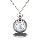 Large quartz pocket watch Retro classic design surrounding pattern hollow e