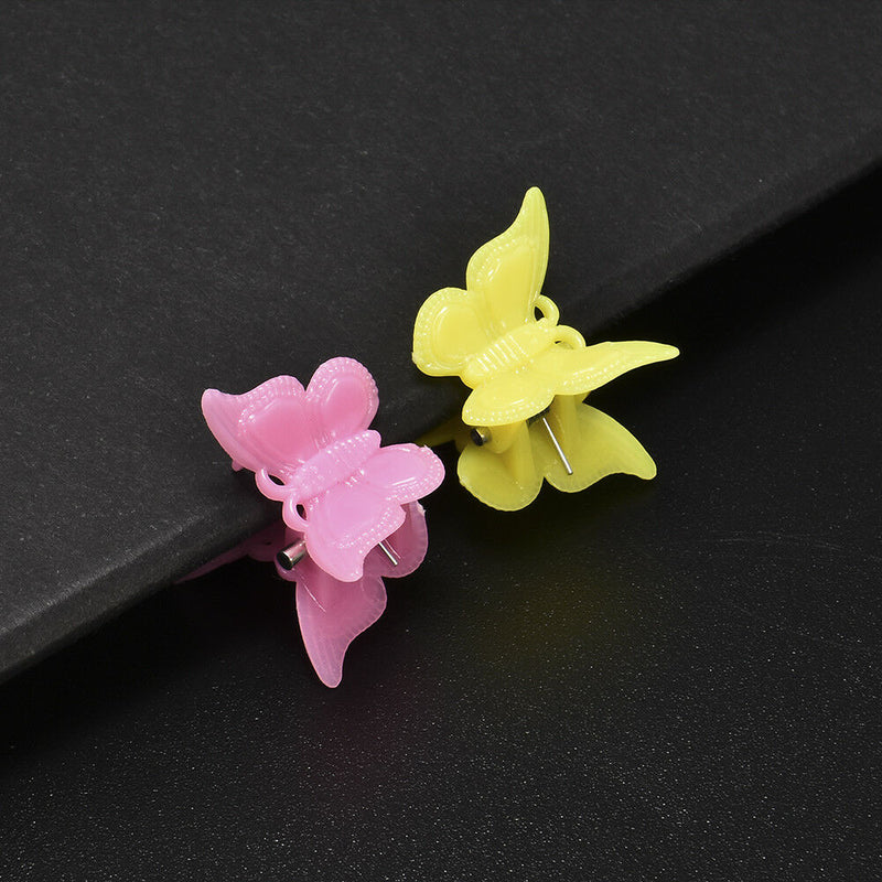 20PCS Butterfly Hair Clips Claw Barrettes Mixed Color Mini Jaw Clip Hair Clamps