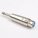 2x XLR 3 Pin Female Socket To Mono Male 6.3mm Plug Jack Convertor Adapt VOR