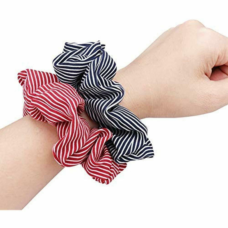 20 Elastics & Ties Pack Women's Large Chiffon Hair Scrunchies Bow Ponytail Favor