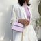 Women Mini Shoulder Bag Alligator PU Tote Chain Crossbody Pouch (Purple)